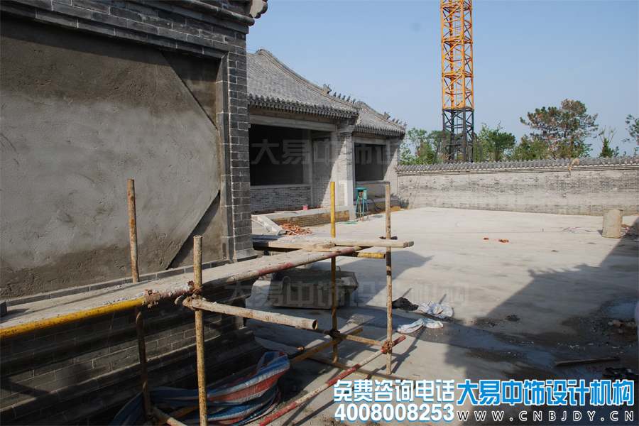 四合院施工效果圖,中式四合院裝修