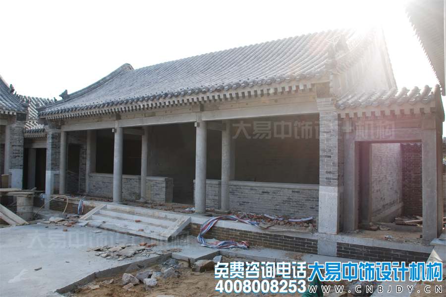 四合院施工效果圖,中式四合院裝修