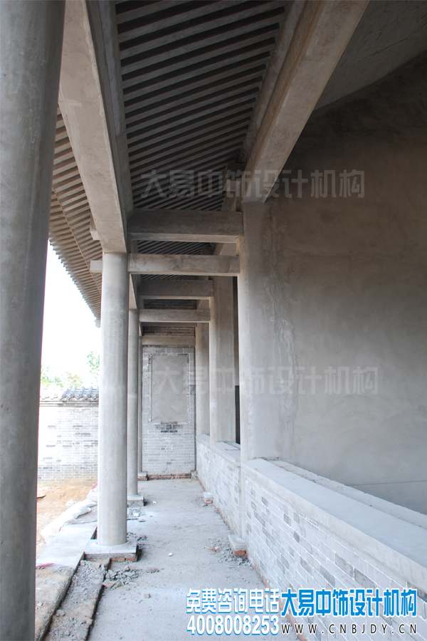 四合院施工效果圖,中式四合院裝修