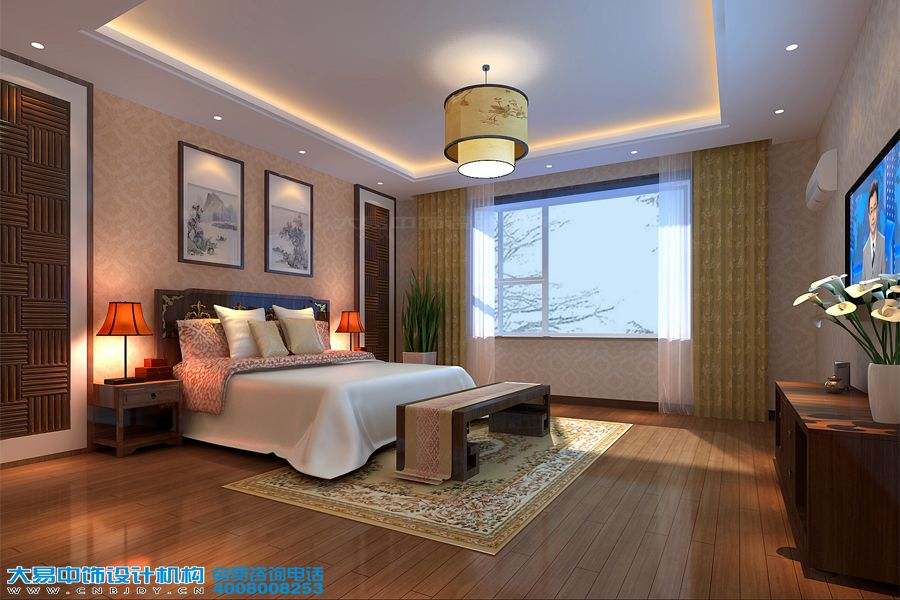 山西長治現代中式風格復式樓設計效果圖