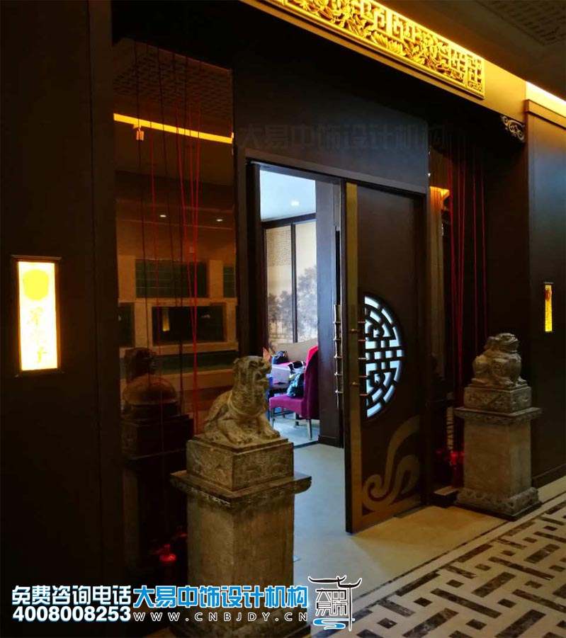 包房門口現代中式風格設計