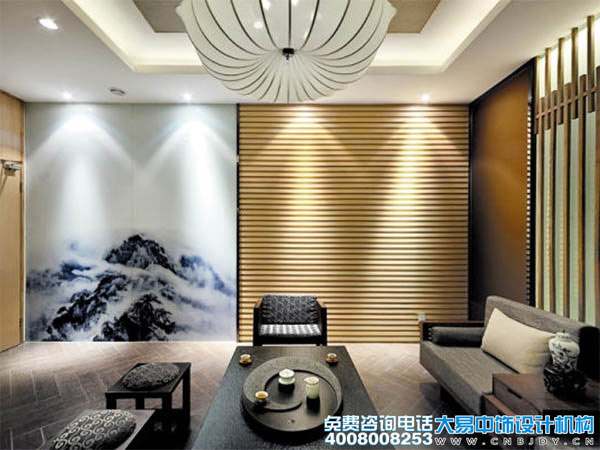 上海現代新中式會所裝修效果圖