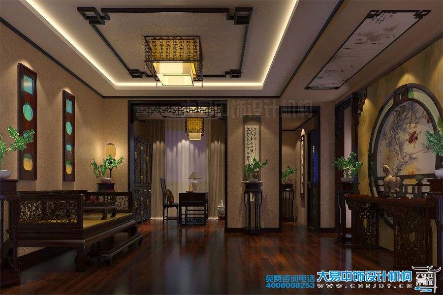 遼寧盤錦220平米別墅設計，感受中式別墅裝修的氣息