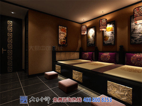 中式酒店裝修最突出的對比色彩黑與白