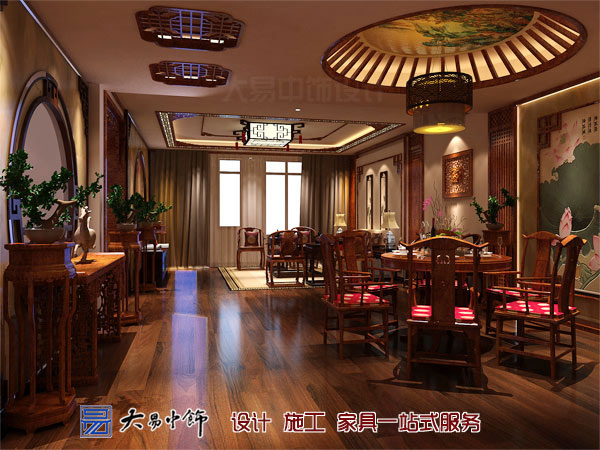 遼寧盤錦220平米別墅設計，感受中式別墅裝修的氣息