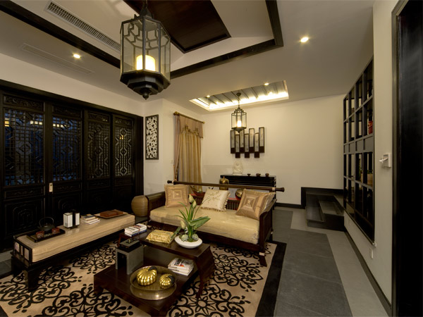 新中式風格裝修設計 淡雅含蓄現代裝修效果圖